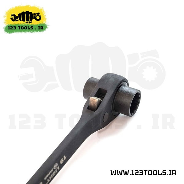 آچار رینگ جغجغه ای لایت دم موشی سایز 19 - 17 مدل RH-1719-BC ساخت ژاپن