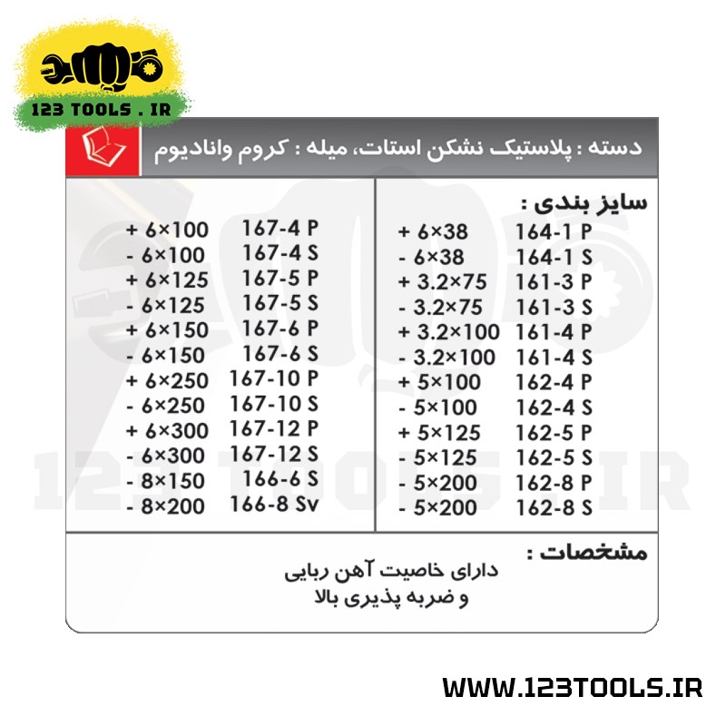 پیچ گوشتی تکی لایت ژاپن دو سو 150*6 مدل 167